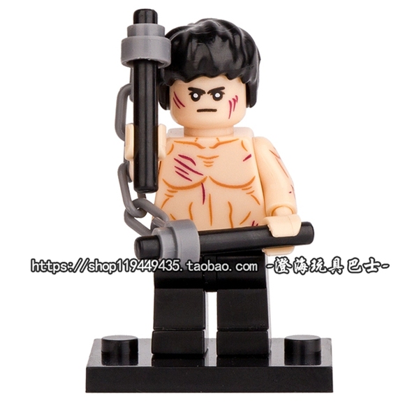 國產積木第三方MOC人仔李小龍Bruce Lee電影明星周邊玩具兼容樂拼