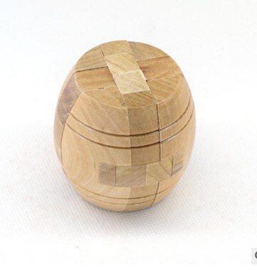 本色酒桶孔明锁鲁班锁儿童趣味小玩具diy新奇特小商品创意礼物