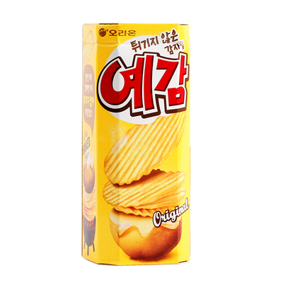 韩国进口好丽友碳烤薯片芝士奶酪味盒装60g(90)香脆非油炸