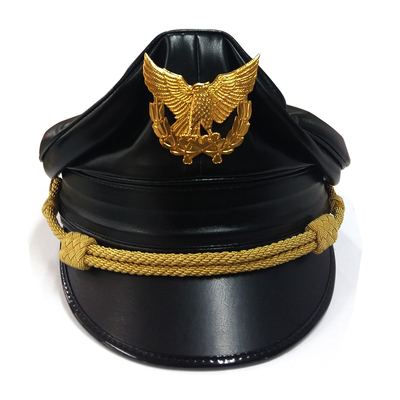 德军帽子德军大檐帽男女军迷大檐帽演出大盖帽德军航空帽普鲁士帽