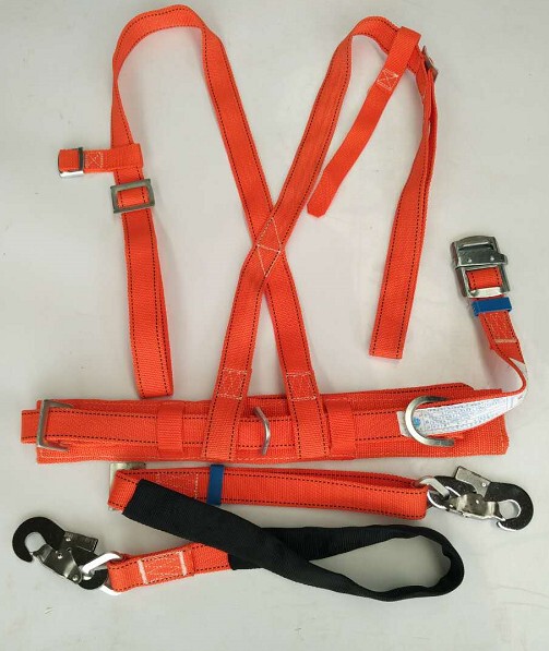 高空作业双保险安全带户外施工攀岩绳全身双背式保险带腰带防磨