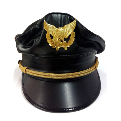 德军帽子德军大檐帽男女军迷大檐帽演出大盖帽德军航空帽普鲁士帽