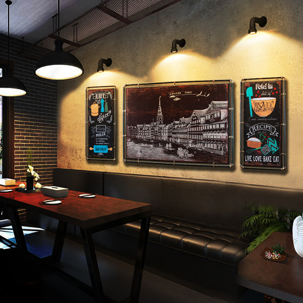 复古工业风格挂画壁饰壁挂装饰品铁皮画ktv酒吧咖啡厅墙面装饰品