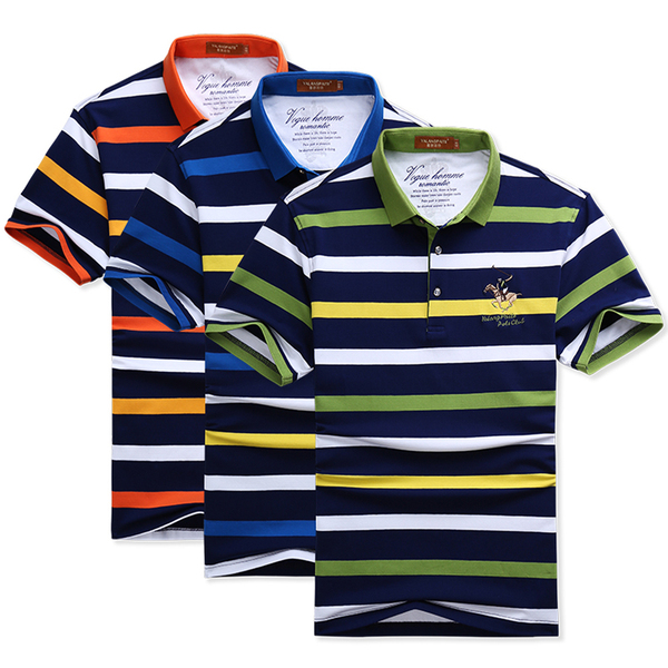 【天天特价】爆款夏季短袖大码全棉刺绣大马标保罗男装翻领polo衫