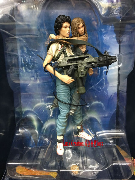 【lg】neca 异形2 alien2大妈铁血大战雷普利大妈小女孩 双人套装
