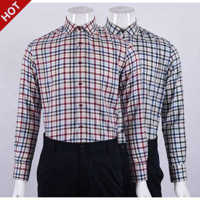 delure迪莱专柜正品 男装秋冬款纯棉商务休闲衬衫1872101064_价格