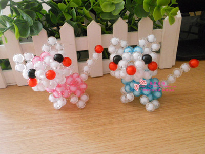 串珠小猫 串珠手工diy小挂件挂货 材料包 创意串珠饰品小本创业