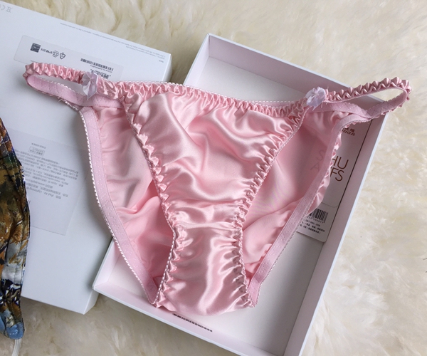 新双面纯真丝素绉缎丝滑性感透气美肤桑蚕丝三角裤女低腰内裤多色