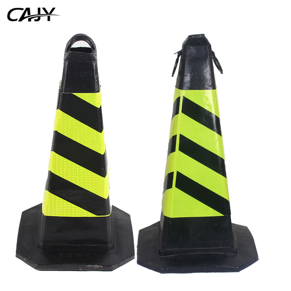 橡胶反光路锥锥桶70cm大方锥交通隔离墩路障路桩交通设施方锥链