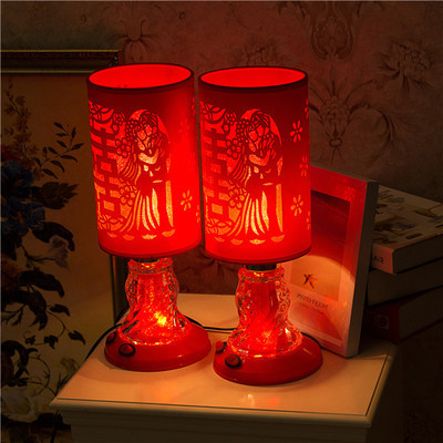 婚房装饰台喜灯结婚婚庆用品陪嫁必备双喜灯长明灯双开双关