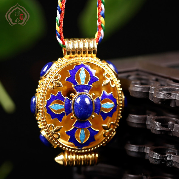 925纯银定制 嘎乌盒噶乌盒装藏舍利子男女护身符项链挂件吊坠