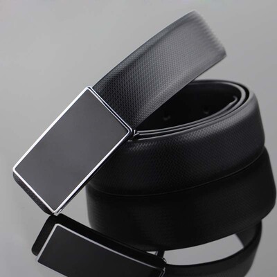 平滑扣头皮带 长方形平板扣头纯牛皮真皮男士韩版休闲商务裤腰带