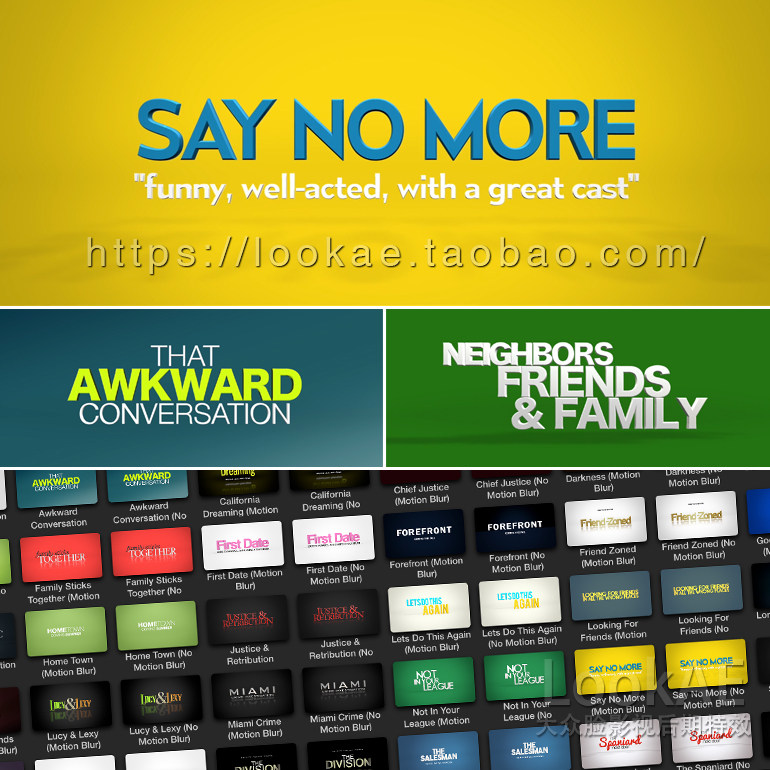 FCPX插件：电影预告宣传片3D文字大标题片头ProTrailer PrimeTime-天天素材网