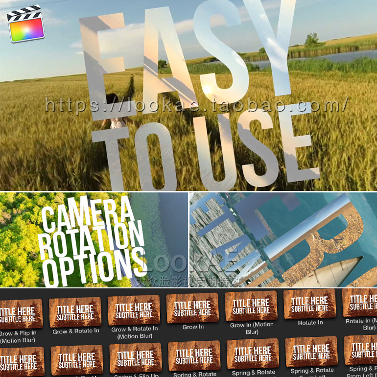 Final Cut Pro X 插件 TransText 2 文字大标题镂空遮罩动画转场              FCPX转场插件：文字大标题镂空遮罩动画转场 TransText 2-天天素材网