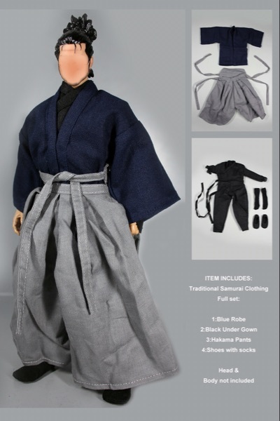 1:6 12寸 男兵人 日本武士服套装 两个颜色 现货