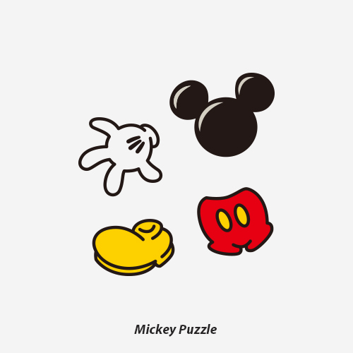 neuf弗新款防水纹身贴《米奇拼图》可爱小图米奇元素 情侣贴