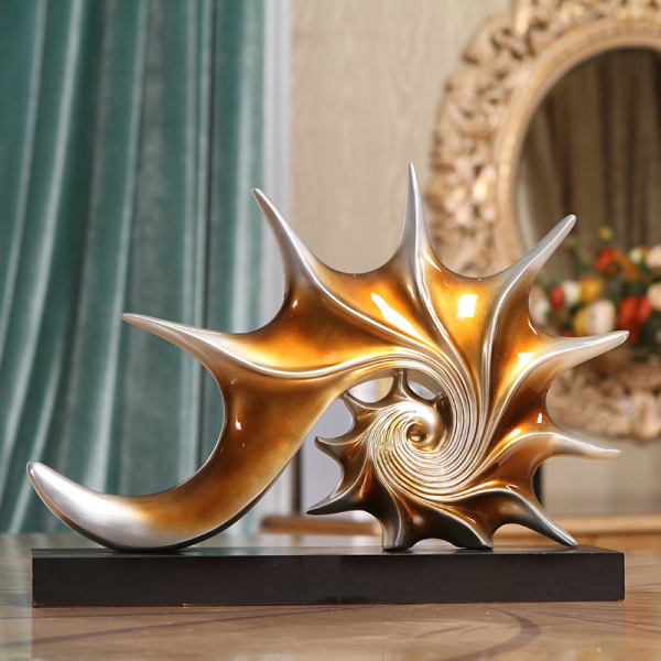 欧式复古海螺摆件创意家居装饰品客厅树脂工艺品时尚现代酒柜摆设