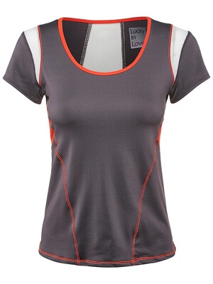 运动无限正品lucky in love网球服女子2016冬季速干网球短袖t恤