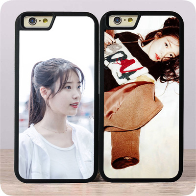 定制iu李智恩iphone5/6/6plus手机壳硅胶保护套韩版潮款金属边框