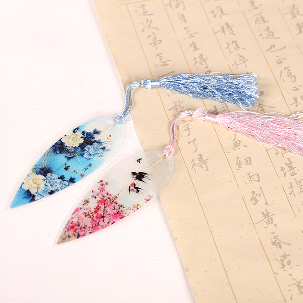 创意文具 中国风唯美自然叶脉书签古风系列礼品毕业季礼物个性