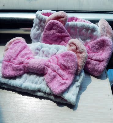 日单 迪士尼玛丽猫耳朵弹力可爱束发带 洗脸化妆纯棉发箍