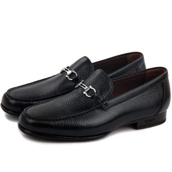 意大利bomy宝威正品男鞋 真皮底舒适鹿皮套脚正装鞋 8635828apr