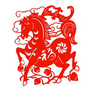 福马呈祥5马年福字大幅窗花招财神不干胶喜庆家居装饰春节新春