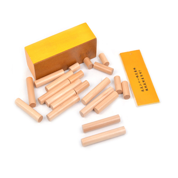 成人老人儿童 古典益智木制玩具 21根灵感棒 孔明锁鲁班锁 挑战iq