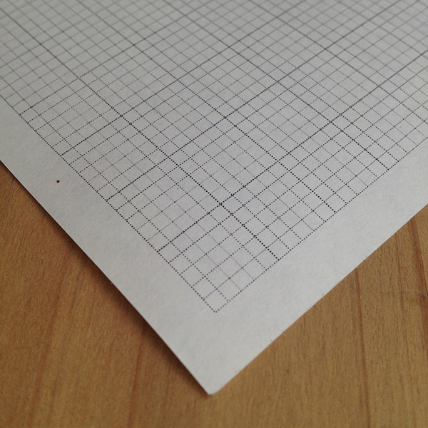 胖小姐2mm 网格纸 绘图纸 坐标纸 a4 100g纸张厚度 50张