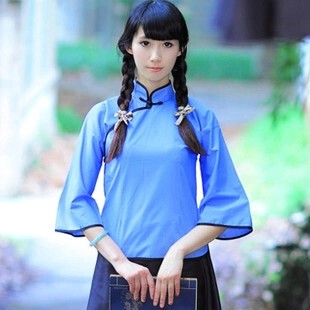 五四运动革命合唱女装/爱国青年学生演出服装/刘胡兰舞台表演服装