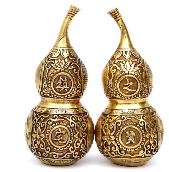 开光铜质八卦葫芦风水摆件工艺品家居装饰品驱邪镇宅葫芦寿礼品