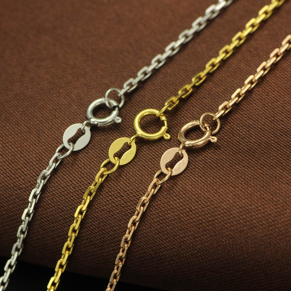 k-gold 18k玫瑰金/18k黄金女款/加粗万字链项链/非常结实百搭款