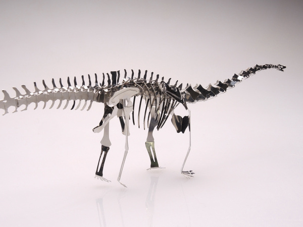 全金属diy拼装模型 侏罗纪公园 恐龙 梁龙 骨架 日本直购