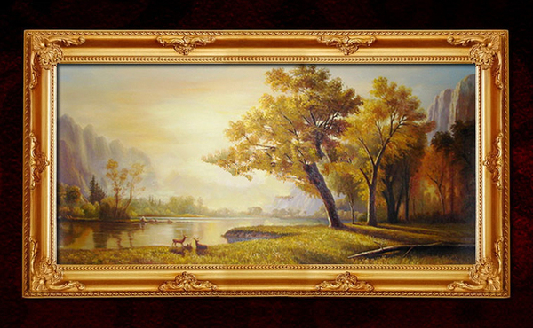 欧式油画纯手绘风景画古典风景客厅宴会厅高档装饰画壁画