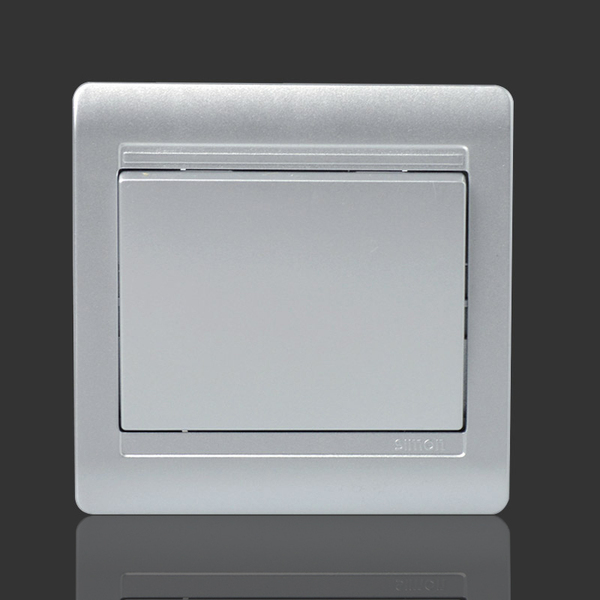 西蒙银色开关 55系列 亮银色 一开单控开关 n51011b-57 正品