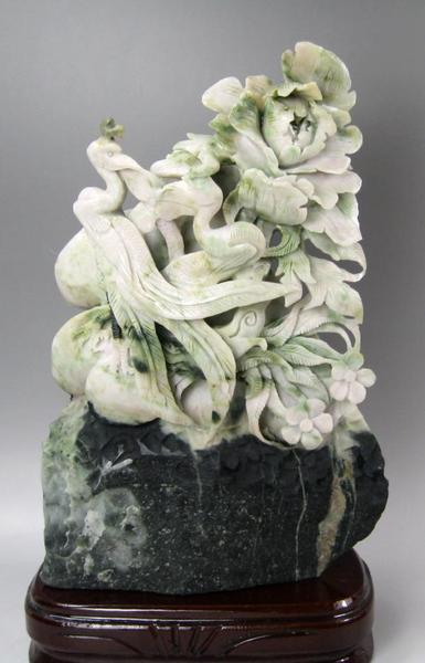 [爱玉阁] 精品南阳独玉独山玉摆件 锦上添花 送底座