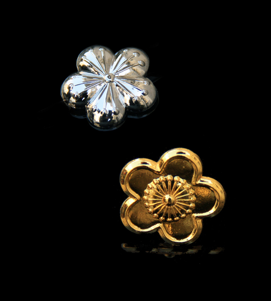 影视道具国军金属徽章 国军领章肩章用梅花 金梅 银梅