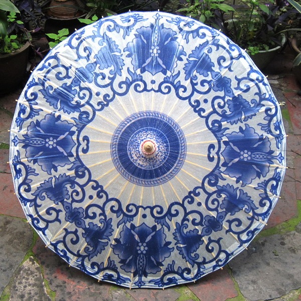 防雨防晒油纸伞弘艺 古典传统 泸州 礼品 古代雨伞舞蹈 青花