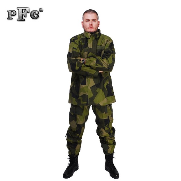 pfc瑞典90h迷彩套装 户外用品战服cs装备防水阻燃正品 包邮