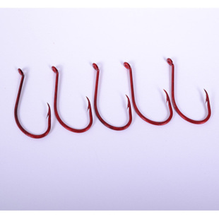 钓之屋 vmc管付钩路亚单钩带倒刺铁板钩软虫钩 鱼钩钩子 5只装