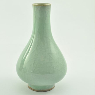 藏瓷阁 龙泉青瓷 观音瓶 迷你净瓶 把玩件 陶瓷家居艺术品摆件