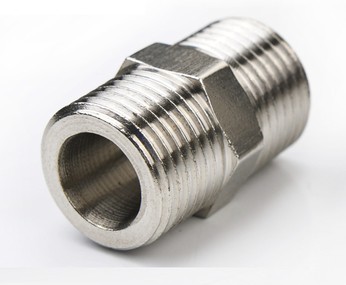 正宗304加厚不锈钢接丝 1/2对丝 4分外丝接头 外牙直通管件