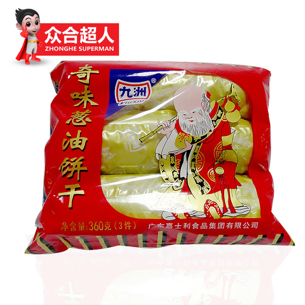 九洲奇味葱油饼干360g 办公室休闲食品 九州薄饼 饼干糕点零食