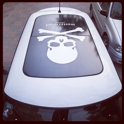 宝马迷你mini车顶天窗贴纸one cooper f55 f56 countryman 骷髅