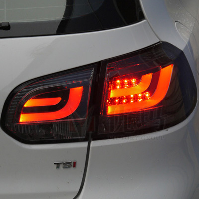 高尔夫6改装led尾灯 高尔夫6尾灯熏黑款 高尔夫6宝马款尾灯 新款