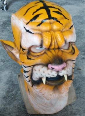 新版凶猛老虎头套 西游记虎妖装扮乳胶面具 酒吧聚会cos整蛊吓人