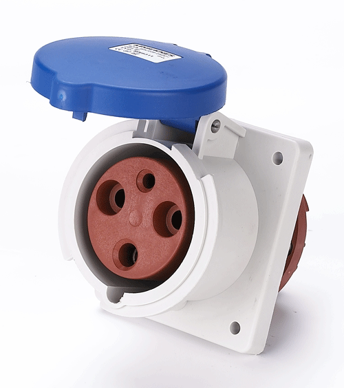 曼奈柯斯 mnieknes德标防水工业暗装插座母头 3芯63a ip44 mn6331