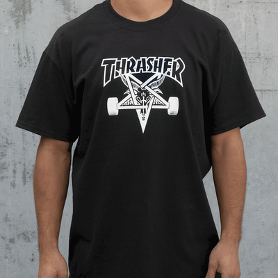 美国空运正品thrasher t恤羊头半袖短袖黑白灰三色 atd滑板店
