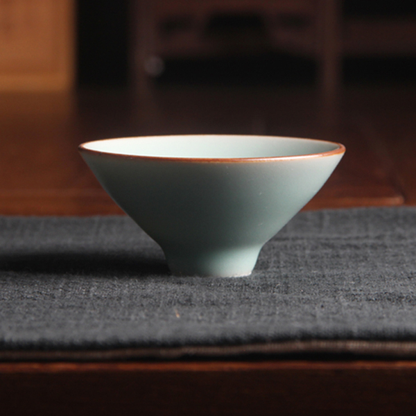 5折 龙泉青瓷 子芦斗笠杯 功夫茶杯 品茗杯陶瓷茶具 茶杯单杯茶盏