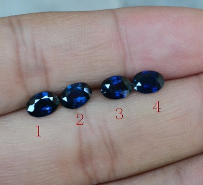 纯天然艳蓝色蓝宝石裸石戒面 5*7毫米vvs级无烧无处理超值包邮